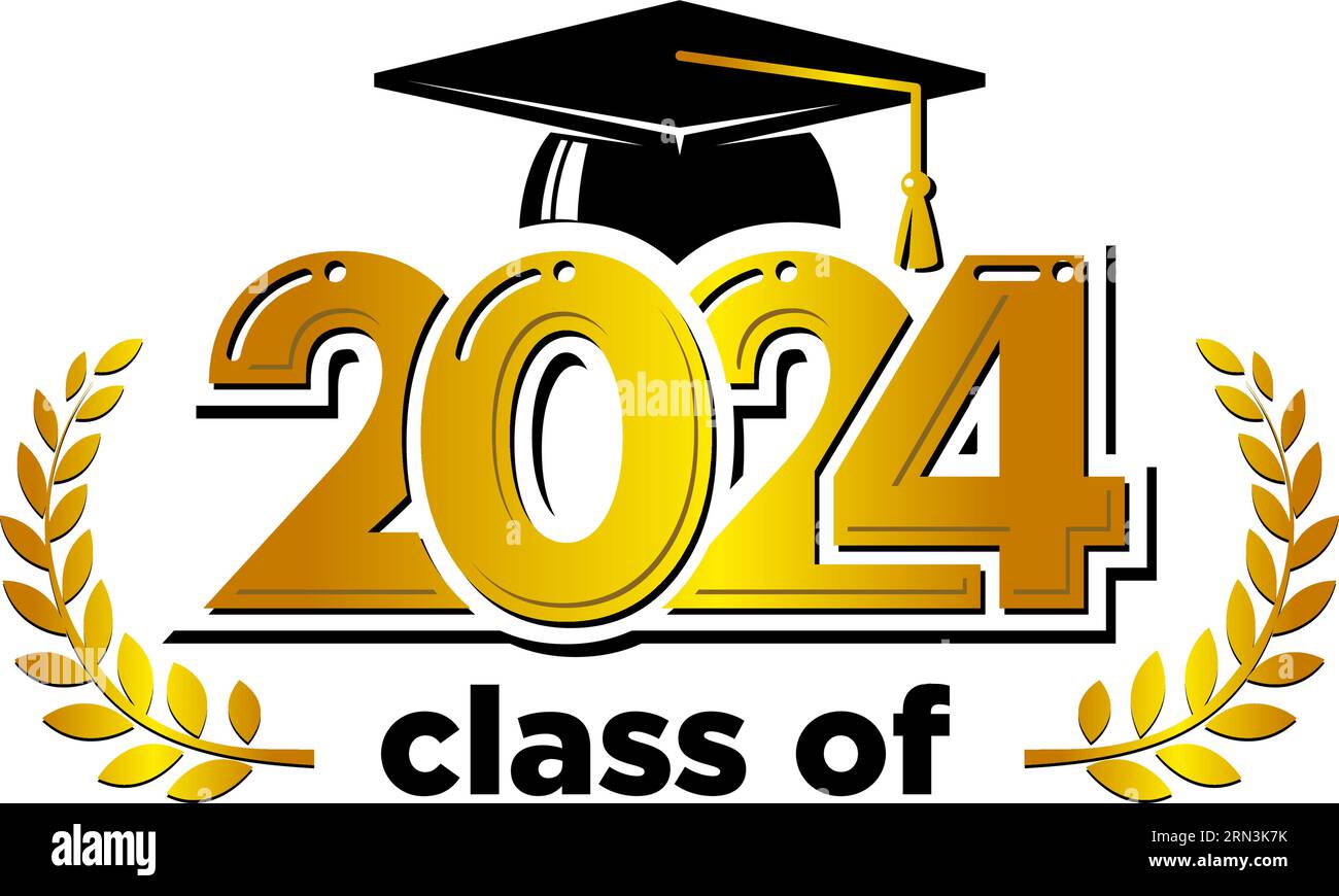 2024 class graduate. The concept of decorate congratulation for school