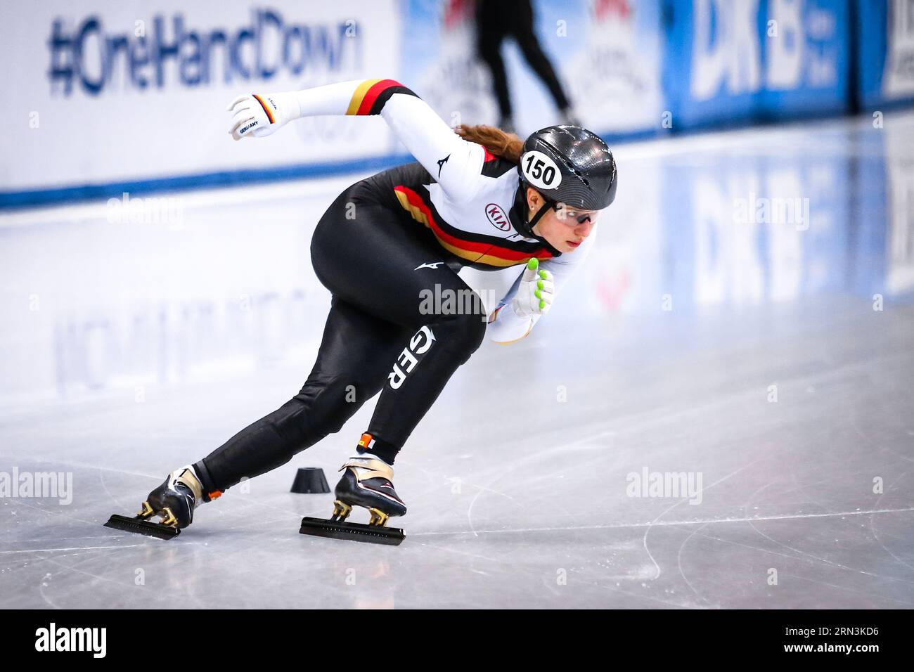 Dresden, Germany, February 02, 2019 female speed skater Anna Katharina