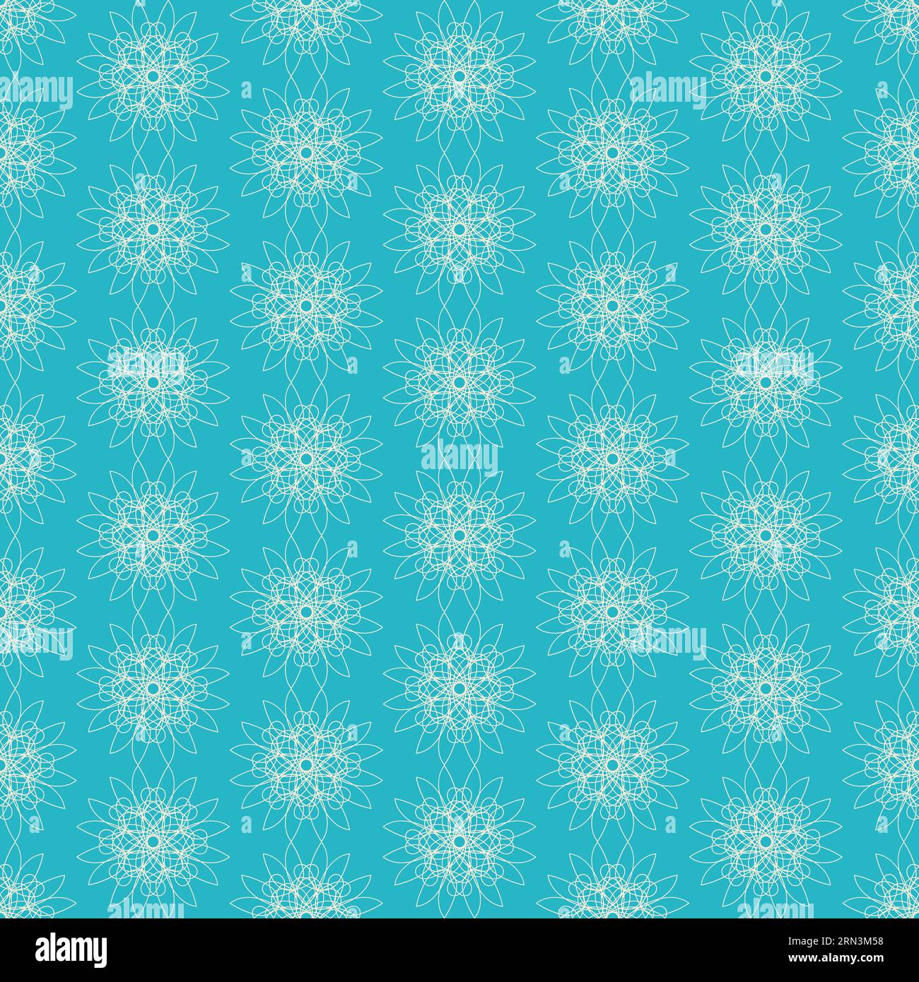 Vector seamless vintage pattern of abstract white lace flowers on sky ...
