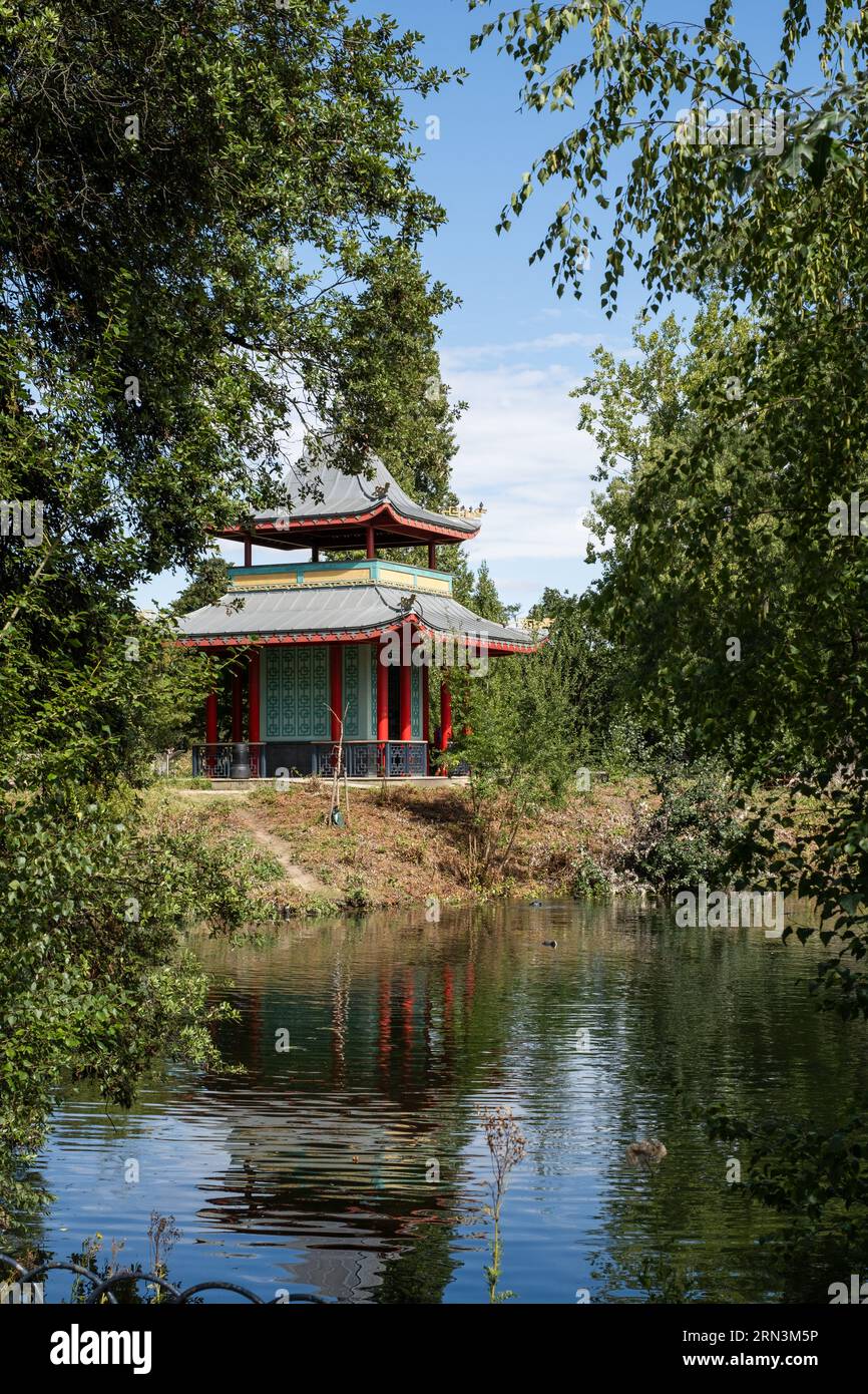 Chinese Pagoda, Victoria Park, London Stock Photo
