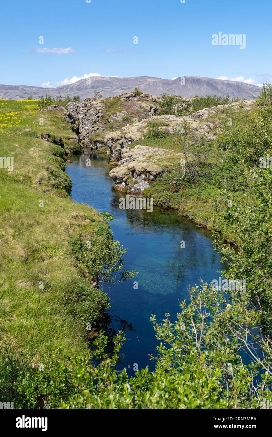 Thingvellir National Park Where Two Tectonic Plates Meet North American And Eurasian In