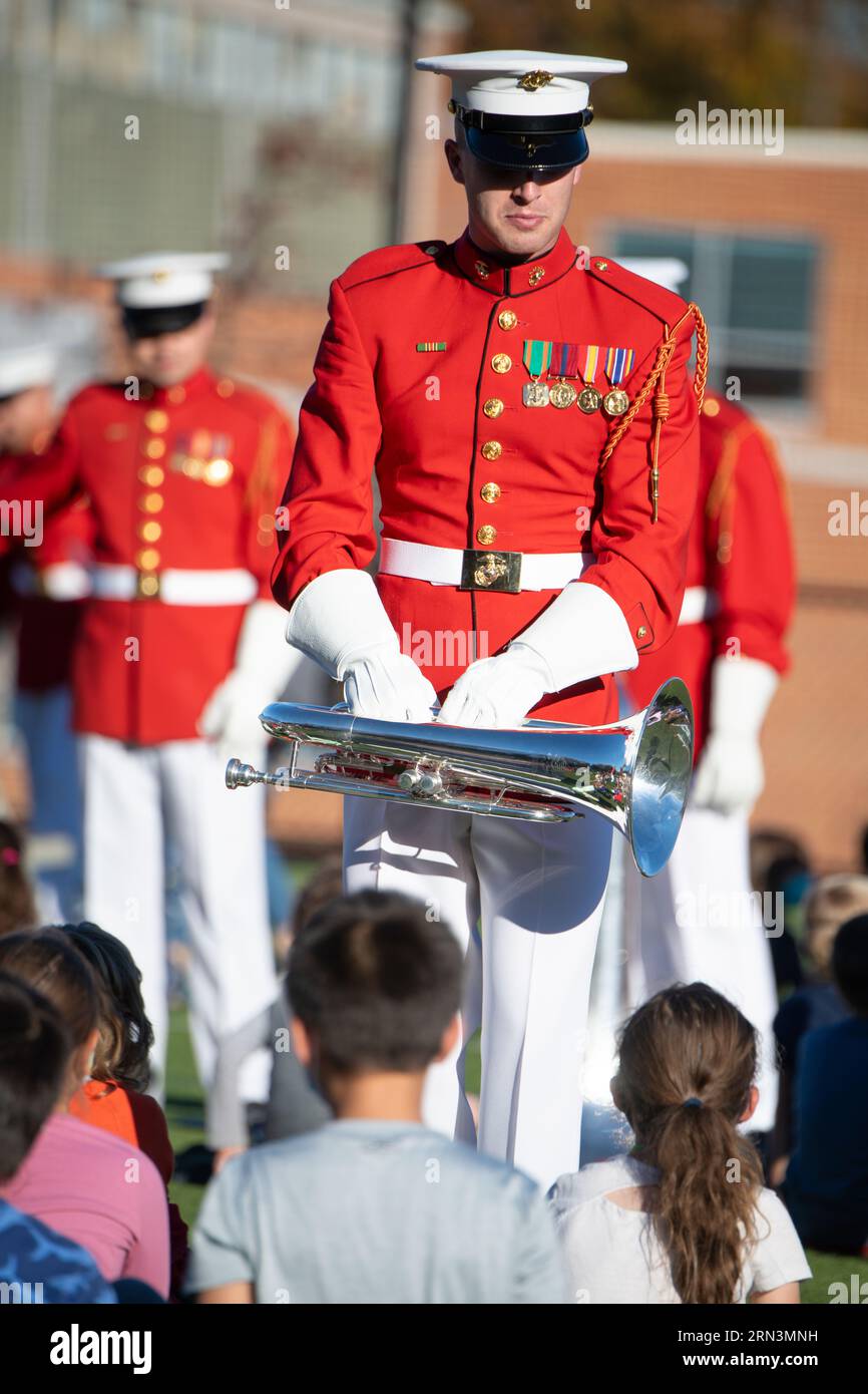 ARLINGTON VA, United States — Members of the US Marine Corps Commandant