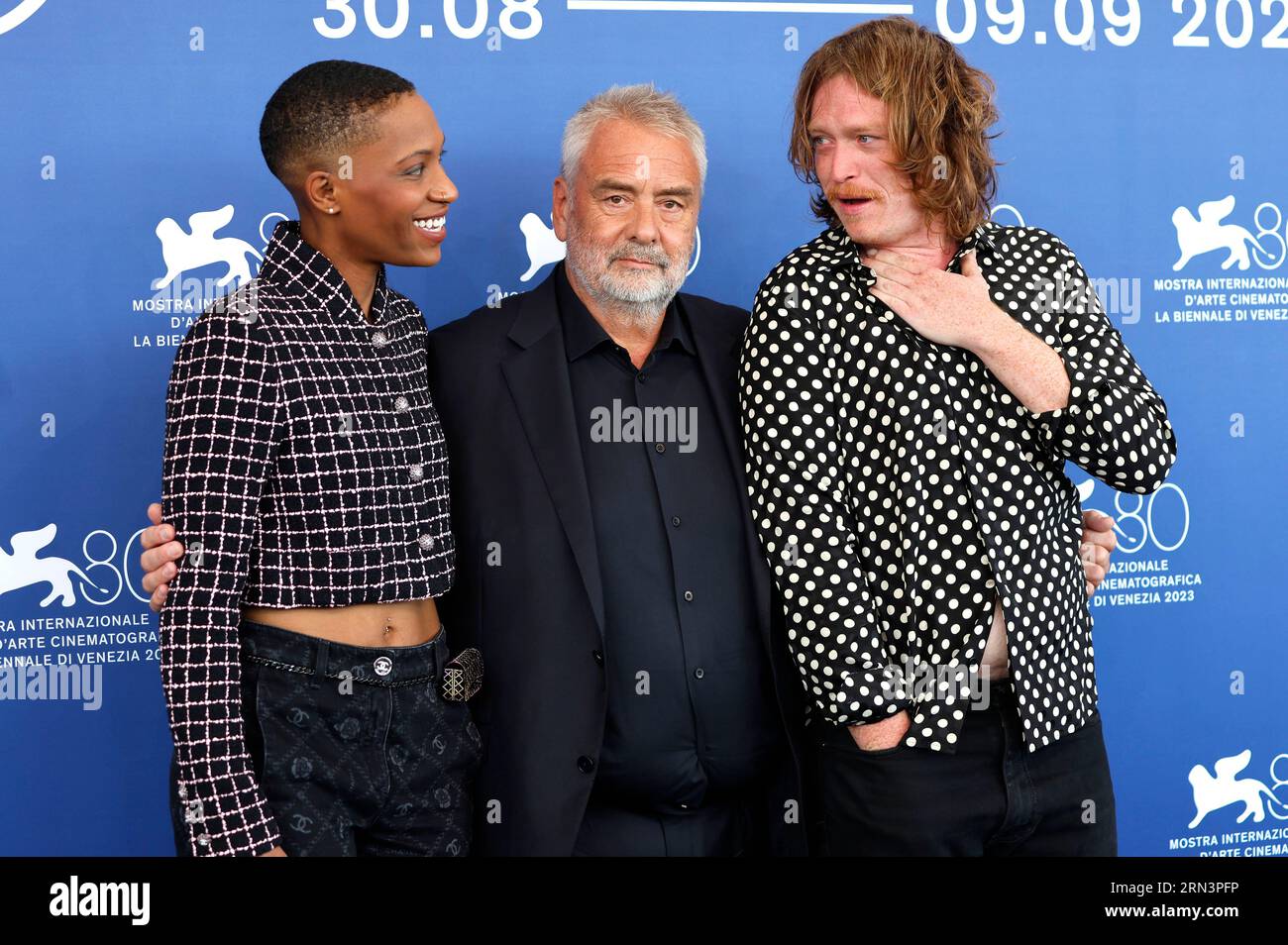 Luc besson and caleb landry jones hires stock photography and images