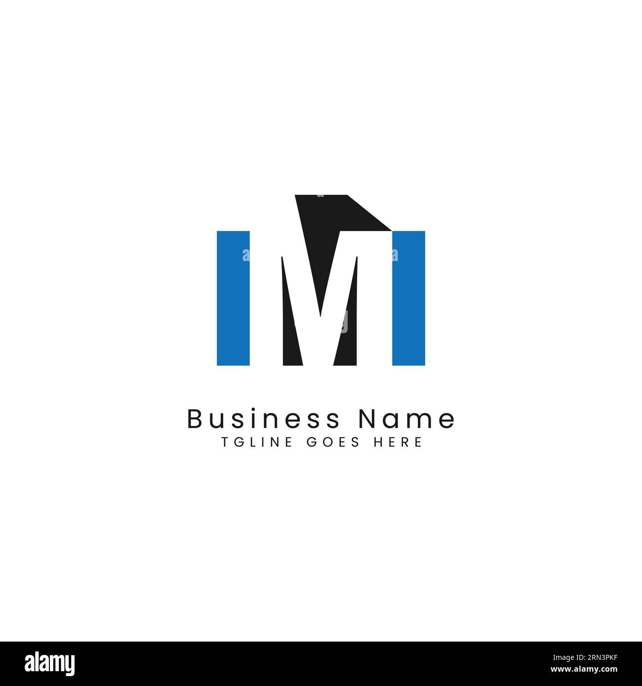 Letter M logo, Concept Design Alphabet M in Shadow Style illustration