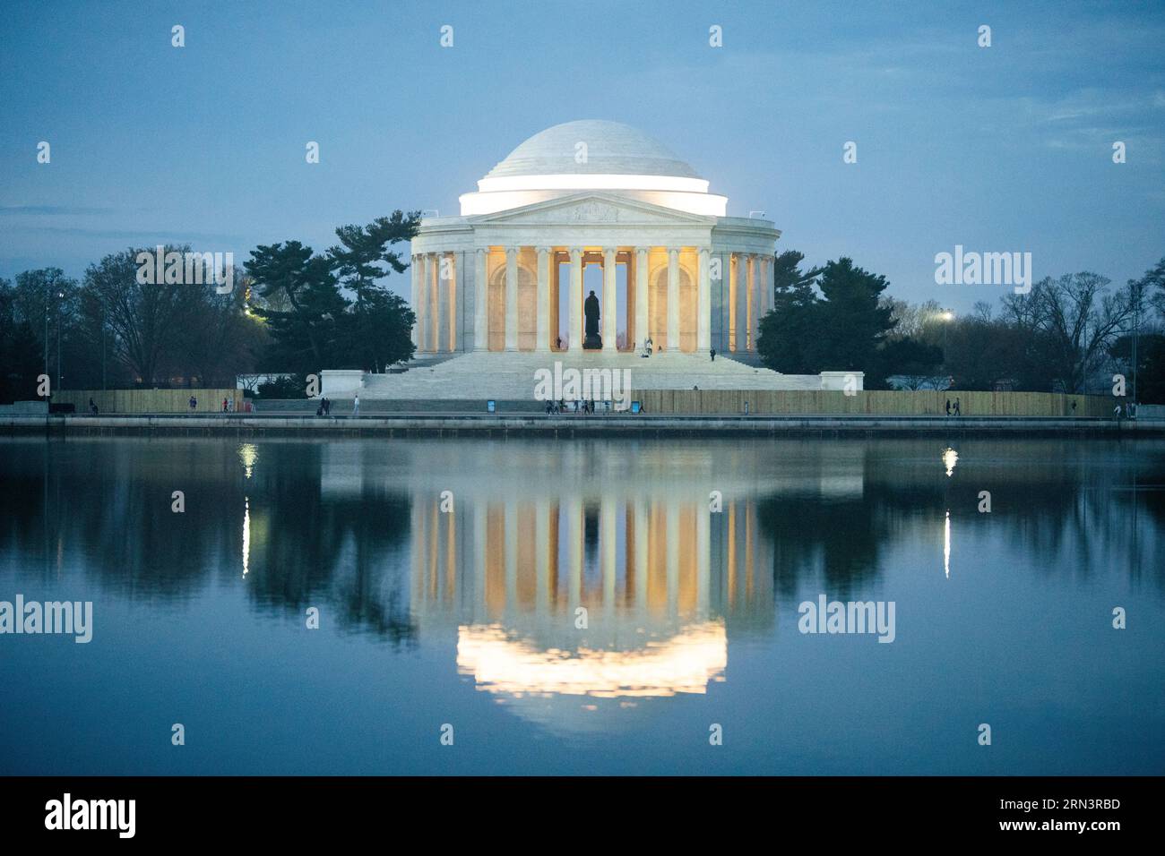 WASHINGTON DC, United States — The Jefferson Memorial stands as an iconic tribute to the third U.S. President, Thomas Jefferson. Overlooking the Tidal Basin, this neoclassical monument is a testament to Jefferson's contributions to the founding principles of the nation. Stock Photo