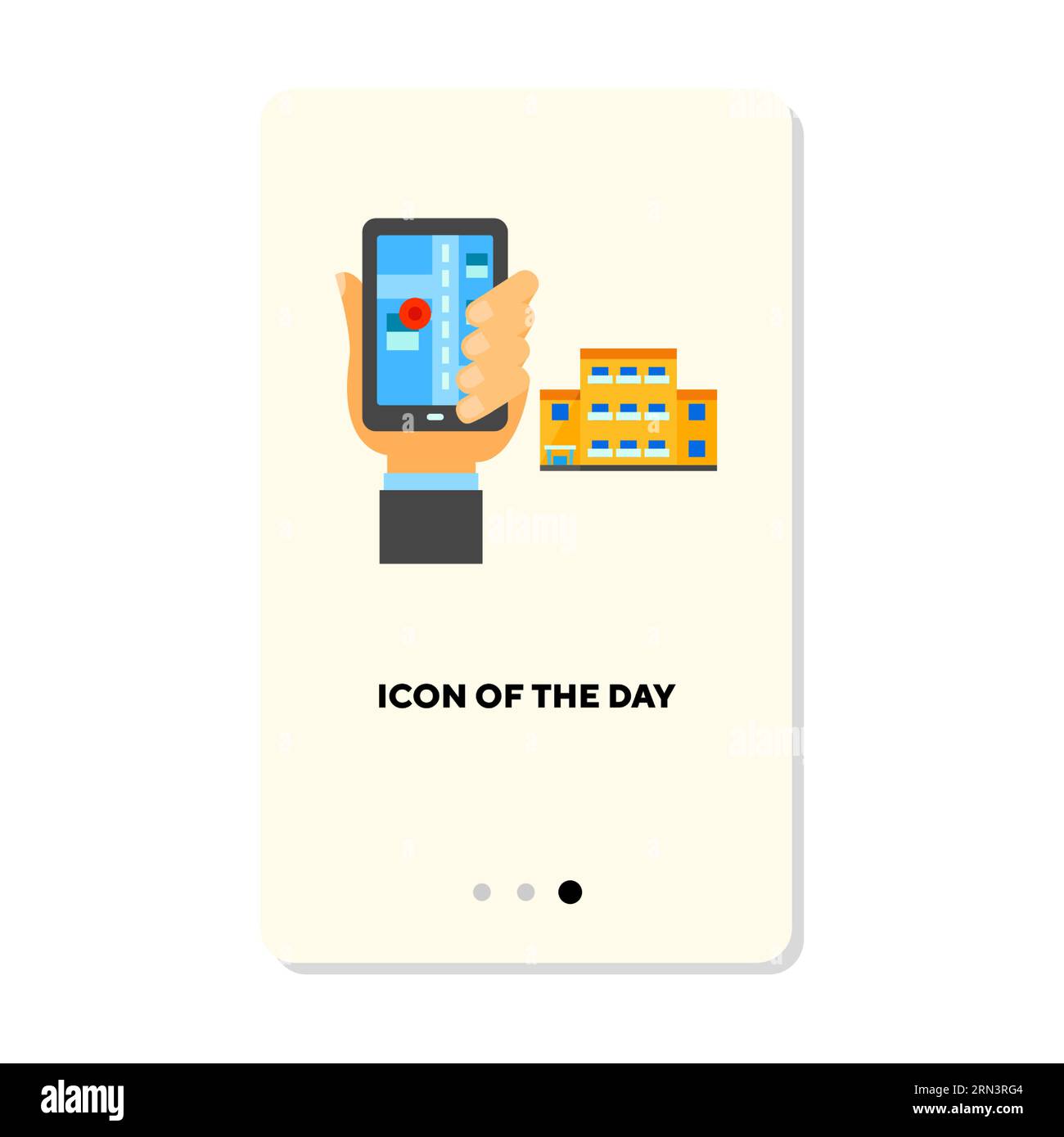 Hand holding smartphone with info icon hi-res stock photography and ...