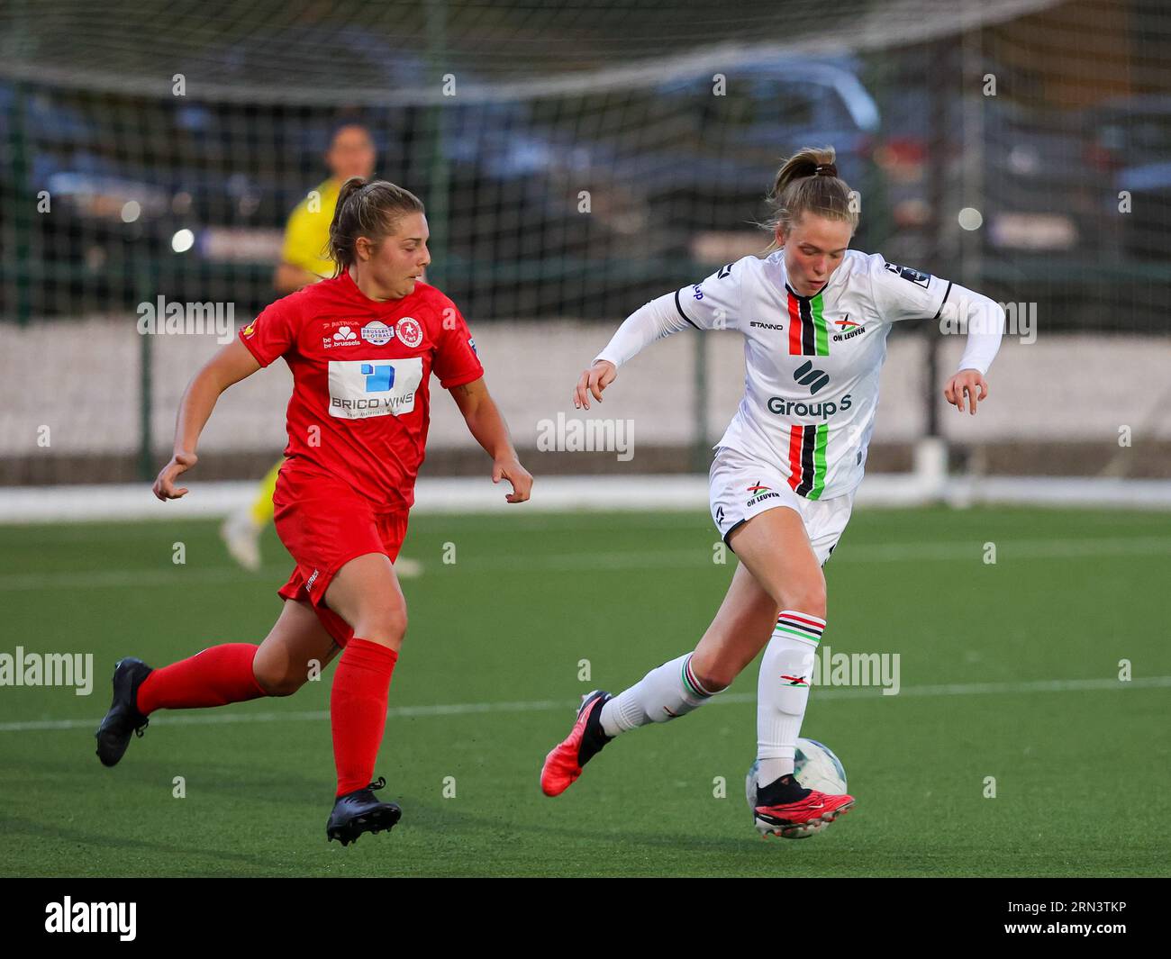 Oud Heverlee, Belgium. 26th Aug, 2023. Referee xxx pictured during a female  soccer game between Oud Heverlee Leuven and White Star Woluwe on the 1st  matchday of the 2023 - 2024 season