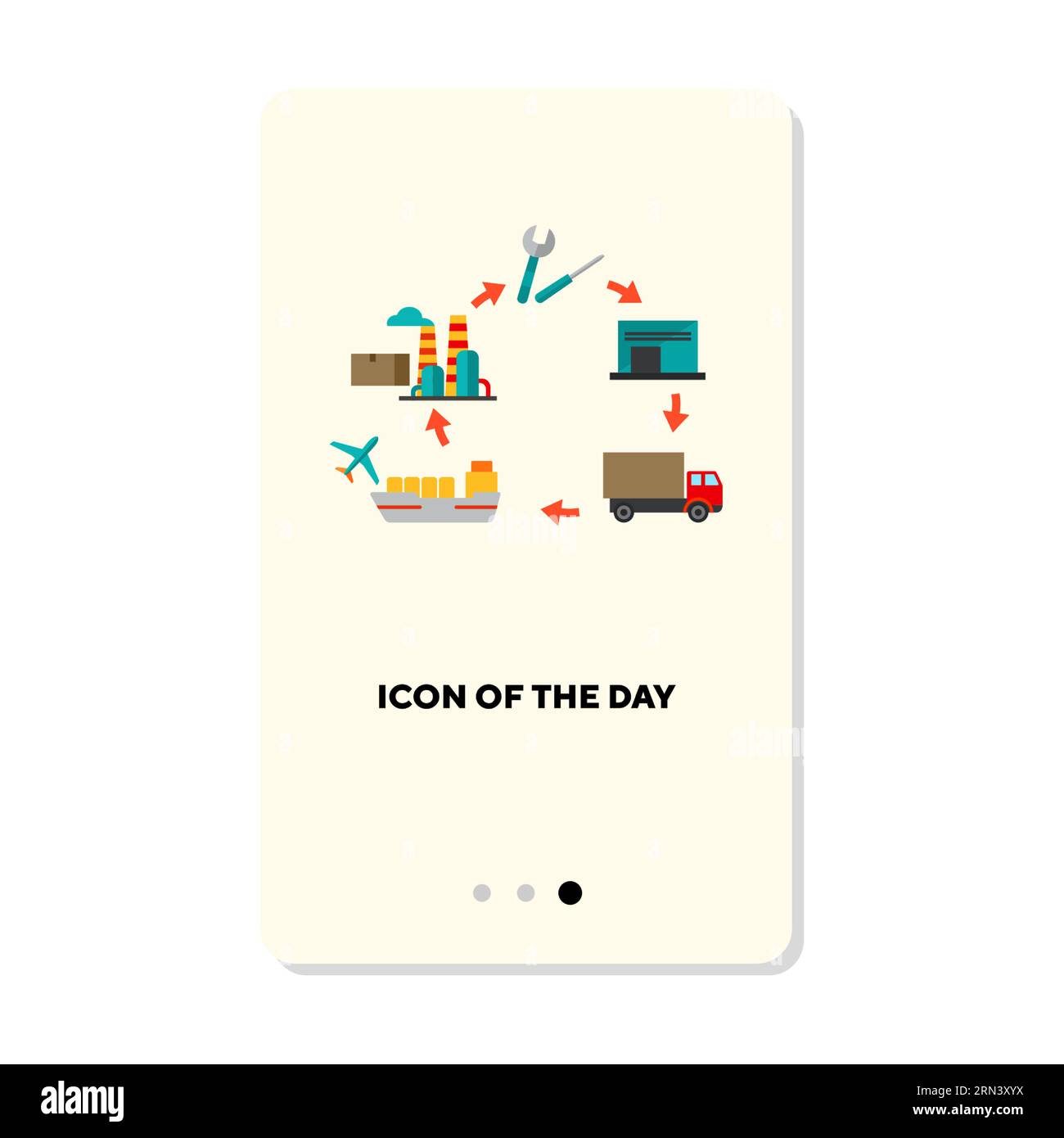 Logistic system flat vector icon Stock Vector Image & Art - Alamy