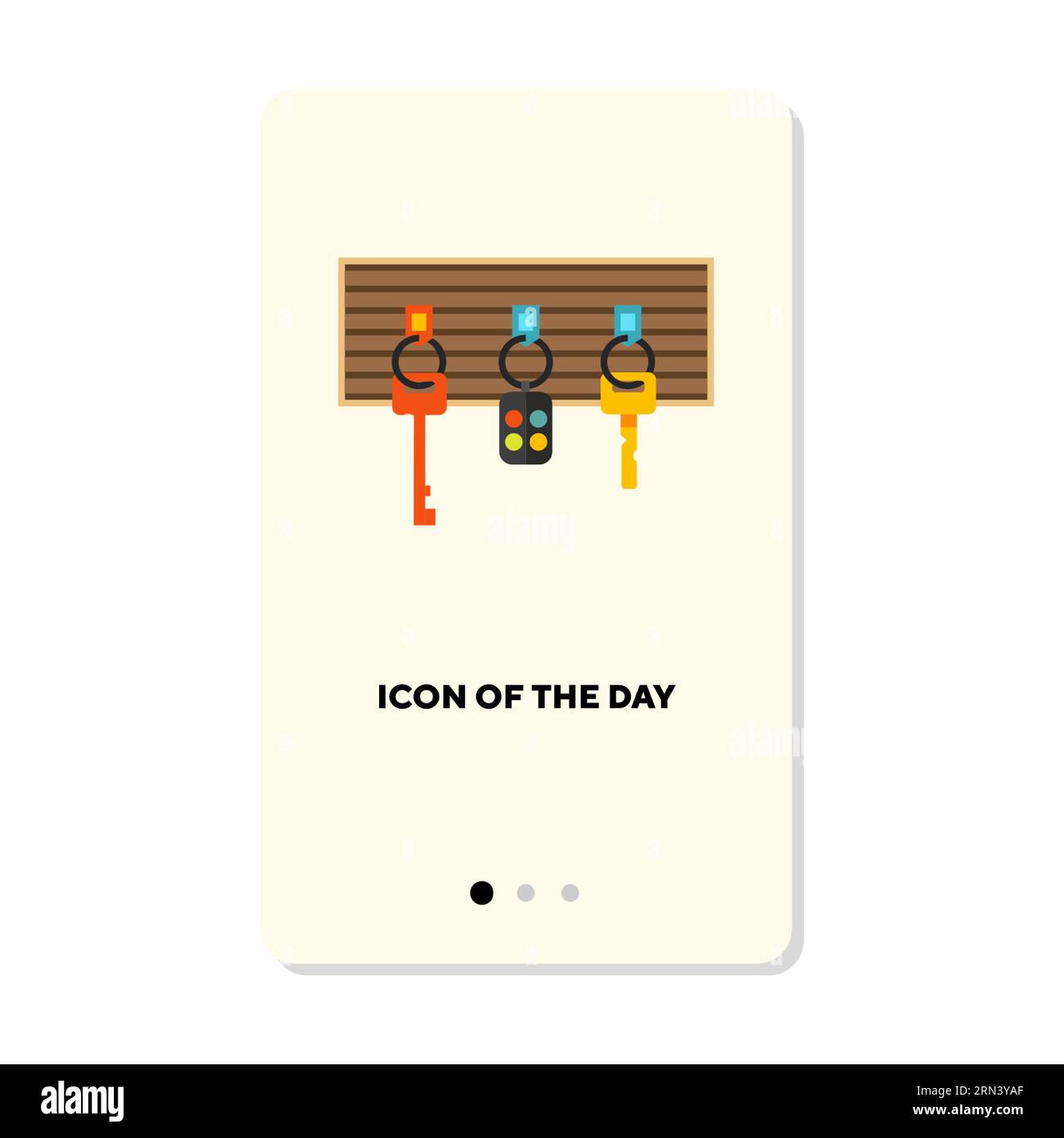 Key hanging door Stock Vector Images - Alamy