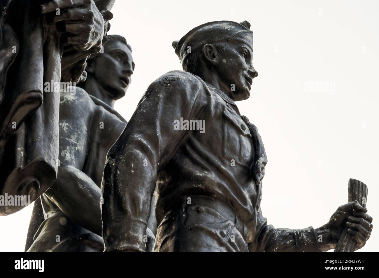 WASHINGTON DC — The Boys Scout Memorial sits in President's Park near the White House. Unveiled in 1964, its main element is a sculpture symbolizing the Boy Scouts' aspirational ideals. Stock Photo