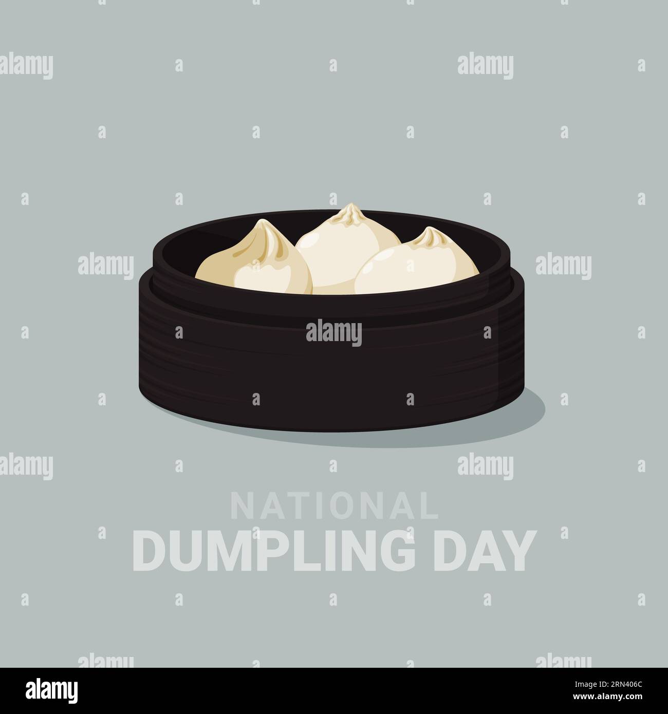 National Dumpling Day background. Cooking Food. Vector illustration