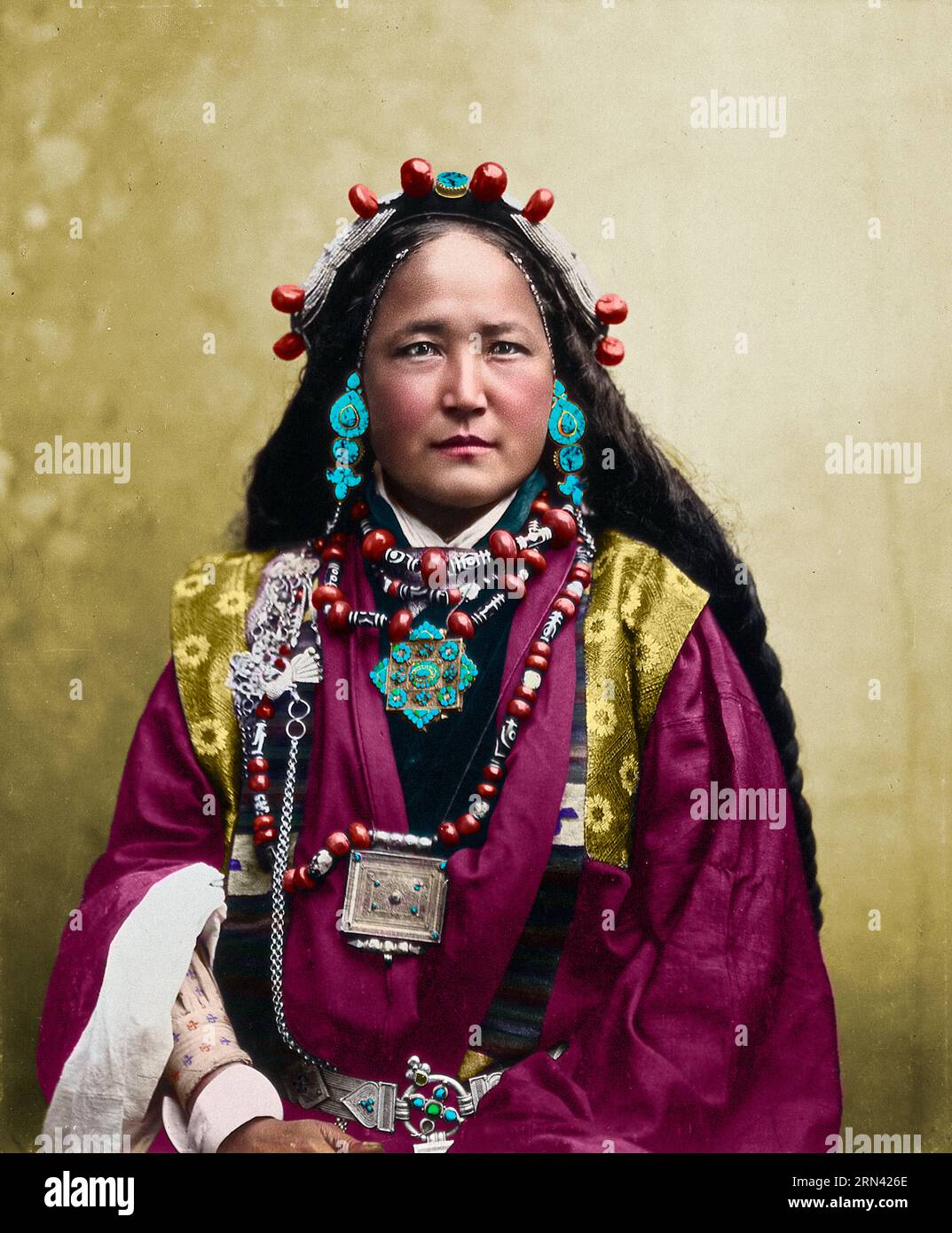 Ani Chokyi, a Sikkimese/Tibetan woman resident in Darjeeling, wearing