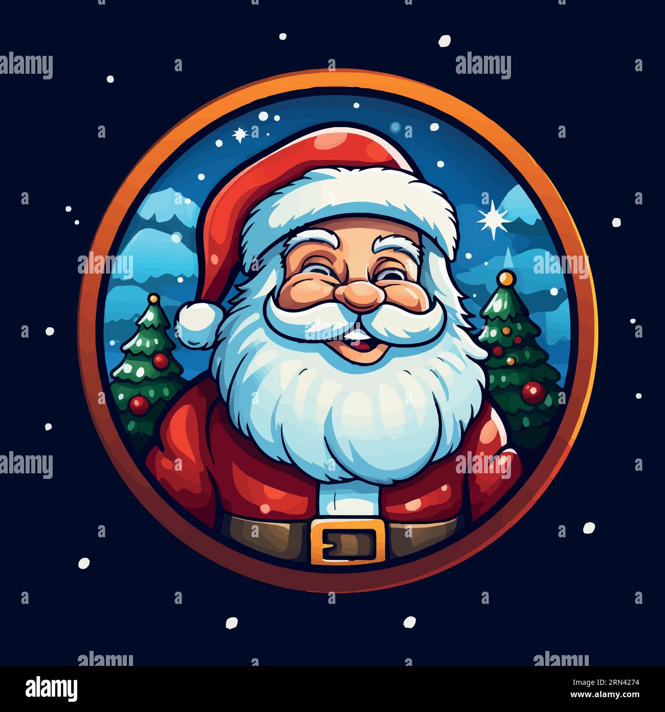 Beautiful vector icon of Santa Stock Vector Image & Art - Alamy