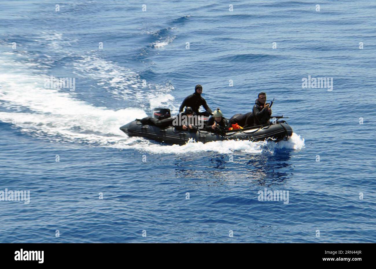 (150506) -- ANKARA, May 6, 2015 () -- A Turkish speed boat takes part in an military exercise in the Aegean Sea on May 6, 2015. The Turkish Armed Forces (TSK) started a 3-day military exercise in the Aegean Sea on Wednesday. The aim of the military exercise is to improve the TSK s capability for search and rescue operations in land and sea incidents, the state-run Anadolu Agency reported. () TURKEY-IZMIR-MILITARY EXERCISE Xinhua PUBLICATIONxNOTxINxCHN   Ankara May 6 2015 a Turkish Speed Boat Takes Part in to Military EXERCISE in The Aegean Sea ON May 6 2015 The Turkish Armed Forces TSK started Stock Photo