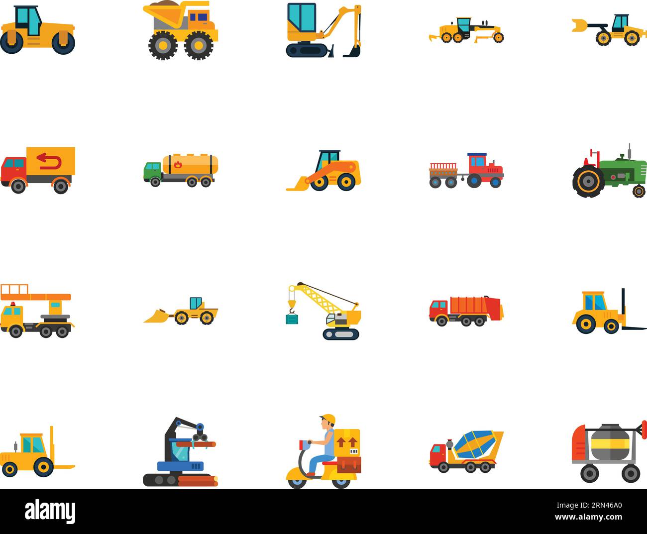 Construction equipment icon set Stock Vector Image & Art - Alamy