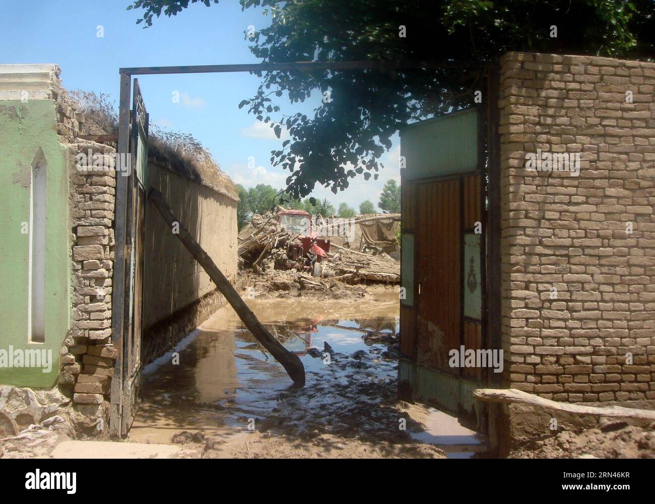 (150509) -- BAGHLAN, May 9, 2015 -- Photo taken on May 9, 2015 shows destroyed houses after a heavy rain in Baghlan province, north Afghanistan. One person has been confirmed dead and 10 others injured as flood washed away more than 500 houses in Baghlan-e-Markazi district of the northern Baghlan province early Saturday, district governor Gohar Khan Babri said. )(zhf) AFGHANISTAN-BAGHLAN-FLOOD Sahil PUBLICATIONxNOTxINxCHN   Baghlan May 9 2015 Photo Taken ON May 9 2015 Shows destroyed Houses After a Heavy Rain in Baghlan Province North Afghanistan One Person has been confirmed Dead and 10 Other Stock Photo