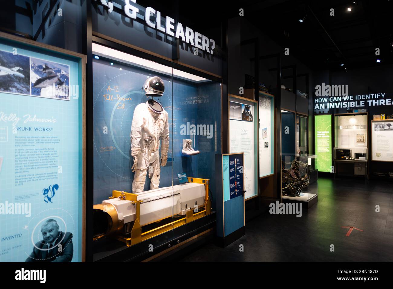 WASHINGTON DC, United States — Tourists explore the International Spy Museum located in the heart of Washington DC, fascinated by its immersive displa Stock Photo
