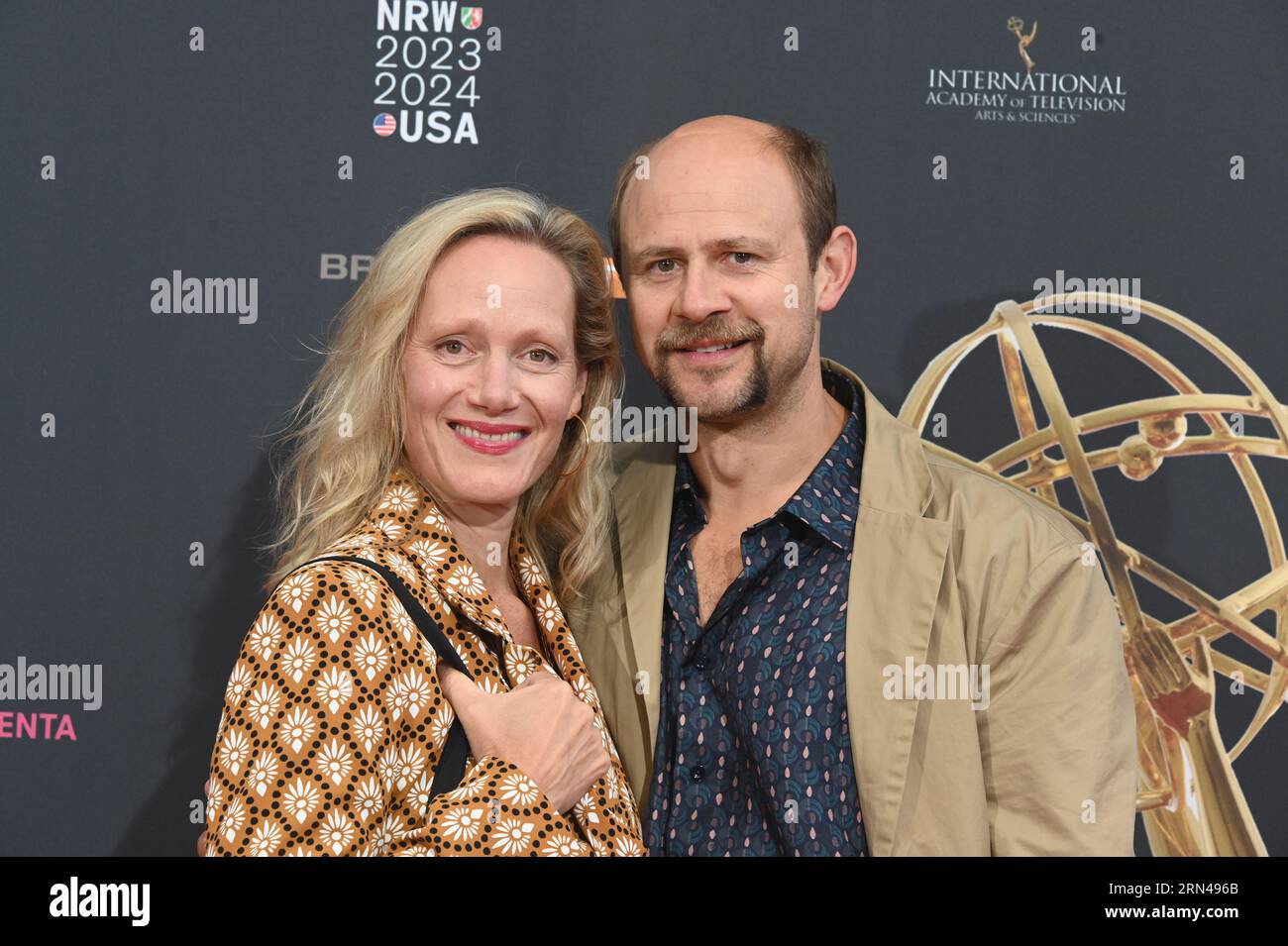 Cologne, Germany. 30th Aug, 2023. Actors Anna Schudt and Moritz Führmann arrive at the evening event on the occasion of the jury session for the international Emmy Awards 2023 - Semi Final round of Judging of the international Emmy Awards at Schloss Arff. Credit: Horst Galuschka/dpa/Alamy Live News Stock Photo