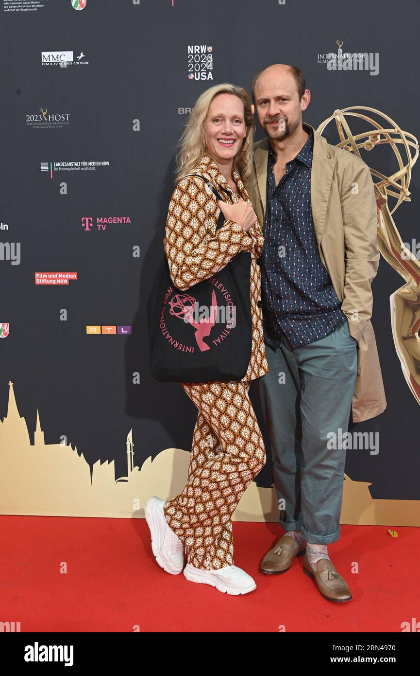 Cologne, Germany. 30th Aug, 2023. Actors Anna Schudt and Moritz Führmann arrive at the evening event on the occasion of the jury session for the international Emmy Awards 2023 - Semi Final round of Judging of the international Emmy Awards at Schloss Arff. Credit: Horst Galuschka/dpa/Alamy Live News Stock Photo