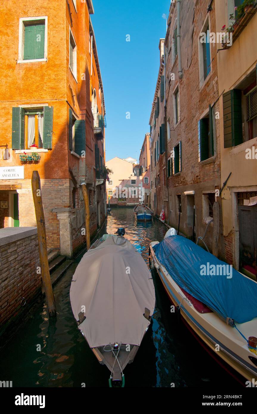 Unusual pittoresque view of Venice Italy most touristic place in the world Stock Photo