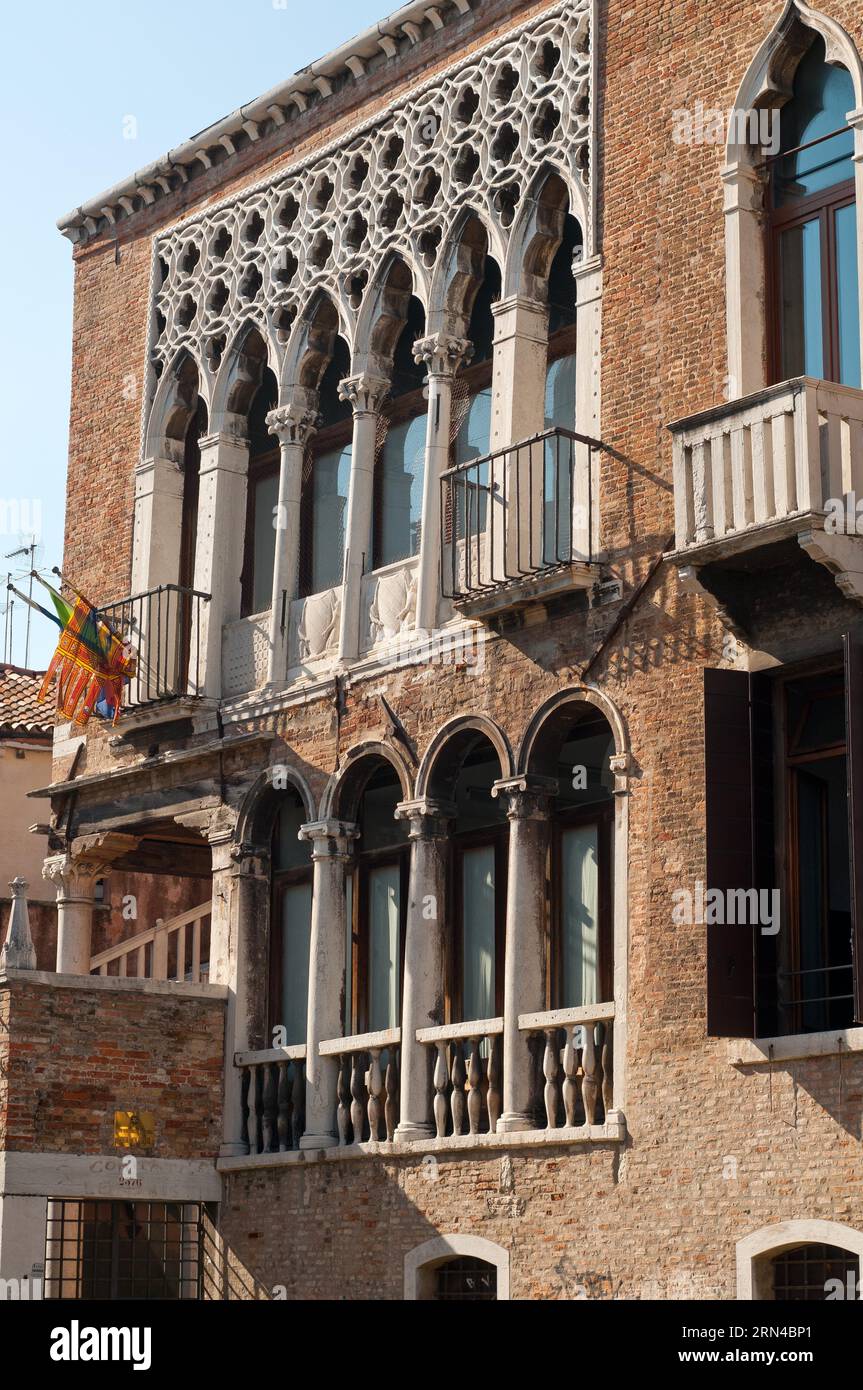 Unusual pittoresque view of Venice Italy most touristic place in the world Stock Photo