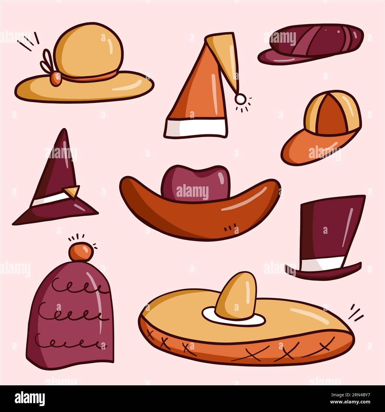 Doodle Hats Stock Vector