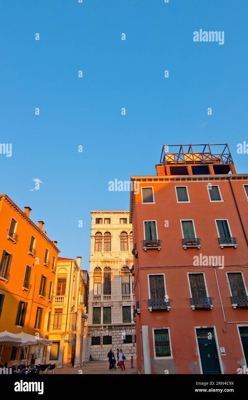 Unusual pittoresque view of Venice Italy most touristic place in the world Stock Photo