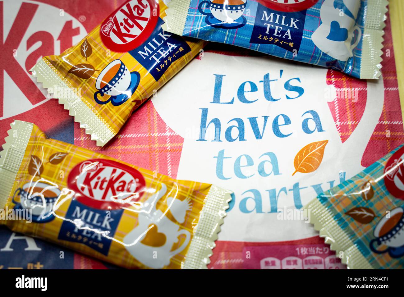 Barcelona, Spain. September 1st 2023 Nestle Japanese Kitkat Milk tea