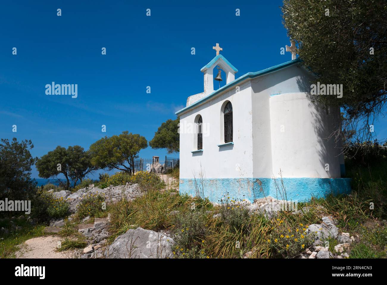 Holy Church of the Theotokos, Kounoupeli, Agios Nikolaos, Andravida-Kyllini, Elis, Kyllini Peninsula, Peloponnese, Greece Stock Photo