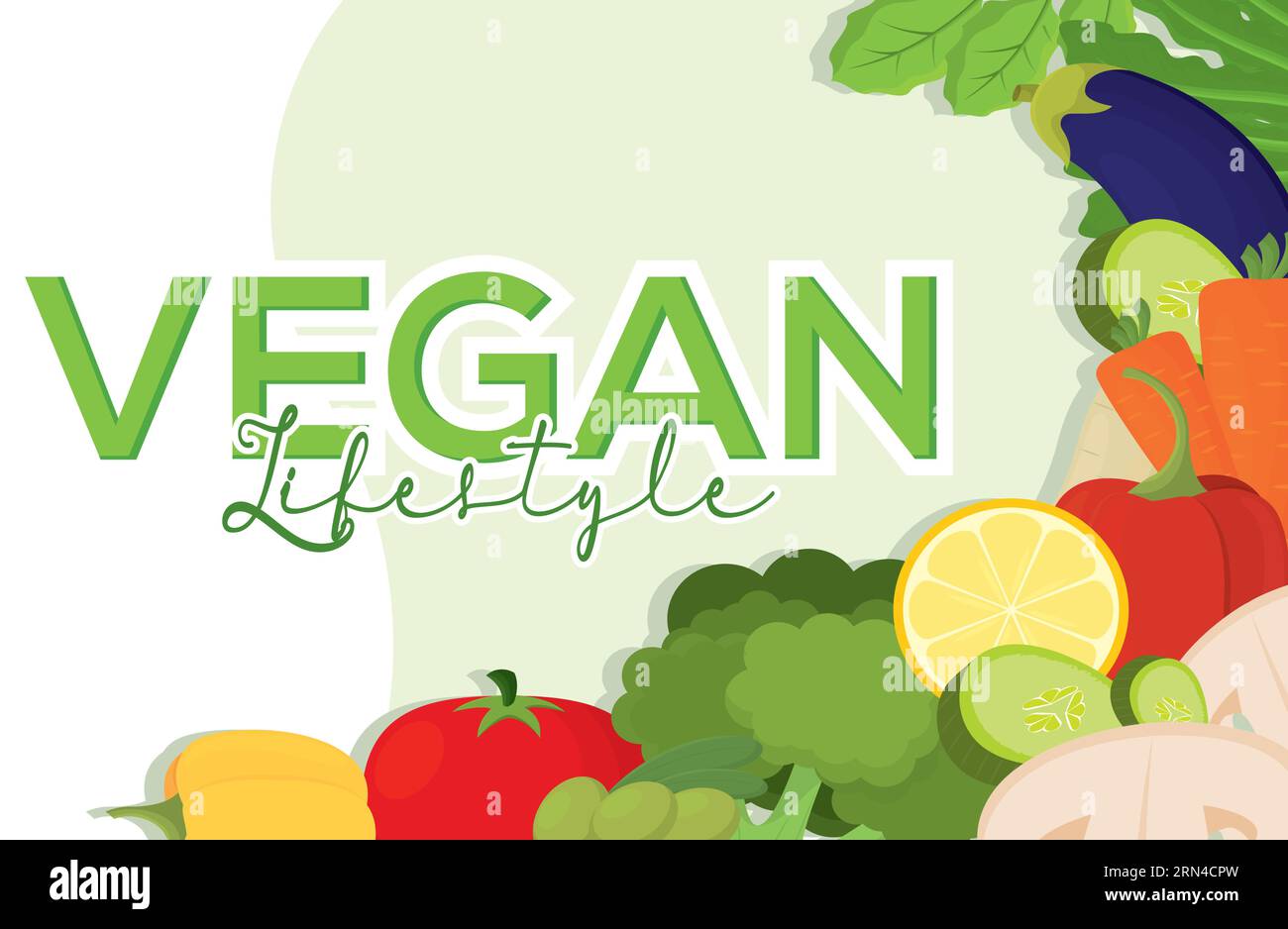 Group of fruits and vegetables Vegan lifestyle Vector illustration ...