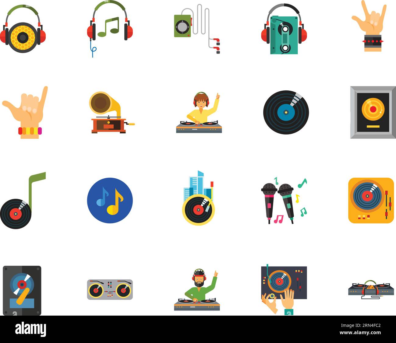 Musical performance icon set Stock Vector Image & Art - Alamy