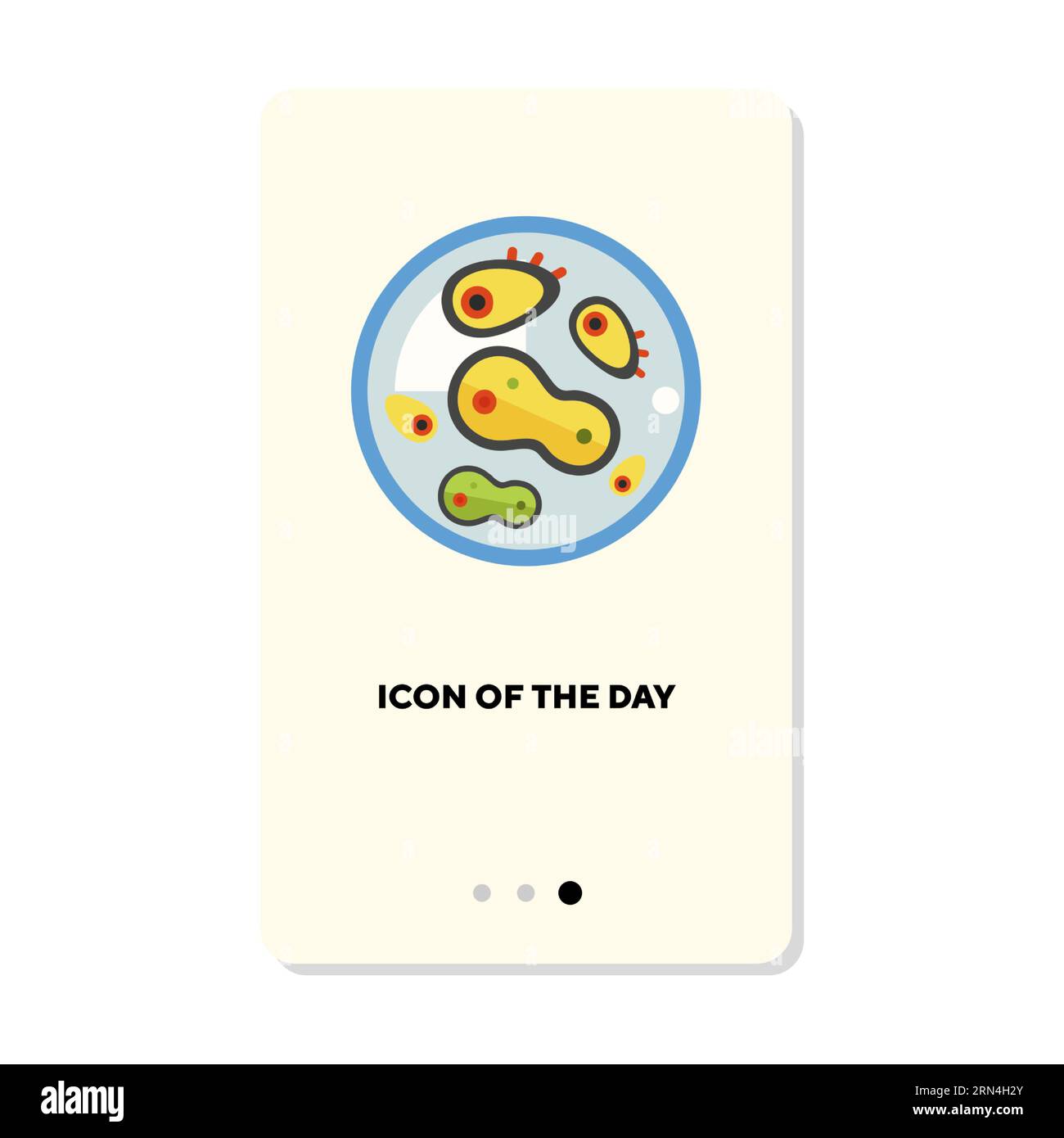 Microbes, viruses and microorganisms vector icon Stock Vector