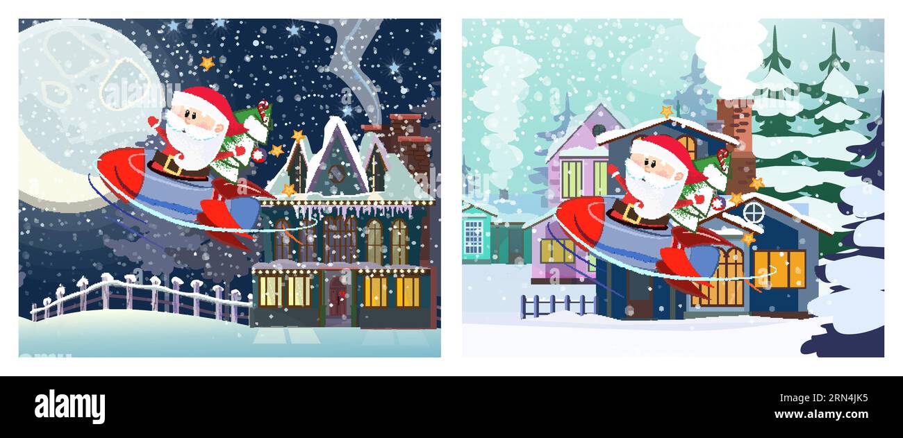 Winter scenery greeting card design Stock Vector Image & Art Alamy