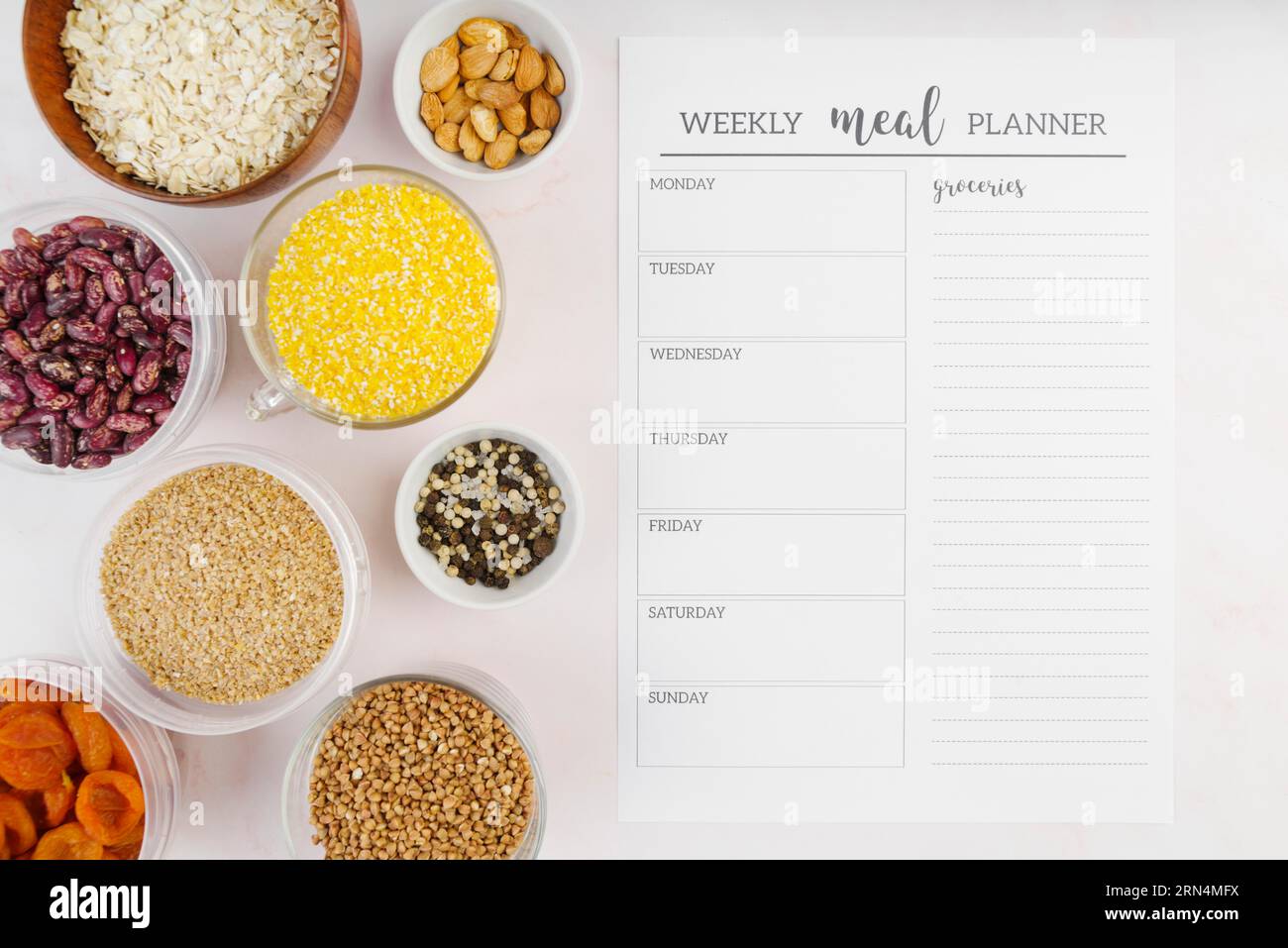 Healthy weekly meal plan hi-res stock photography and images - Alamy