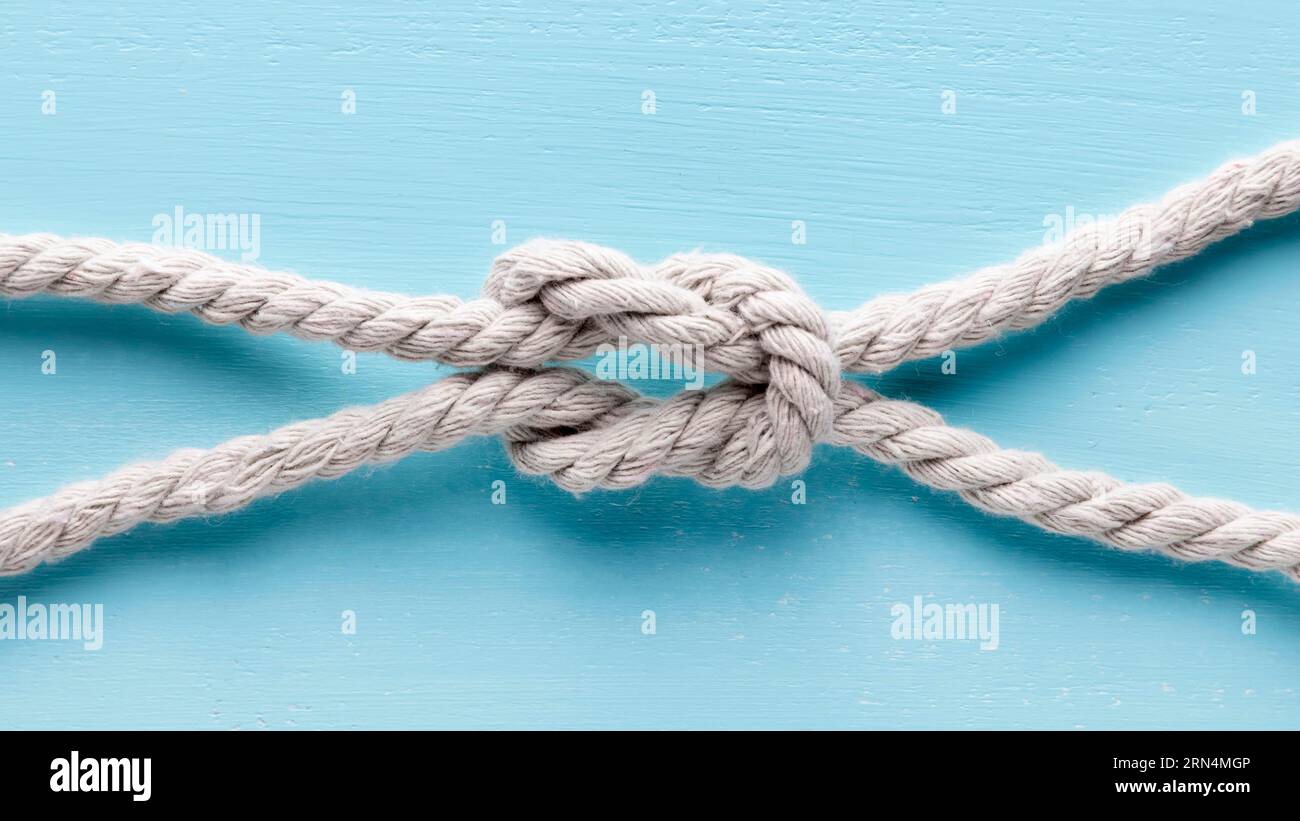 Twine strong white rope close up knot Stock Photo - Alamy, strong