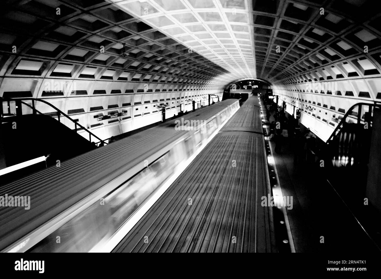[Washington DC metro] subway WASHINGTON DC, United States — The Smithsonian underground Metro station in Washington DC. Stock Photo
