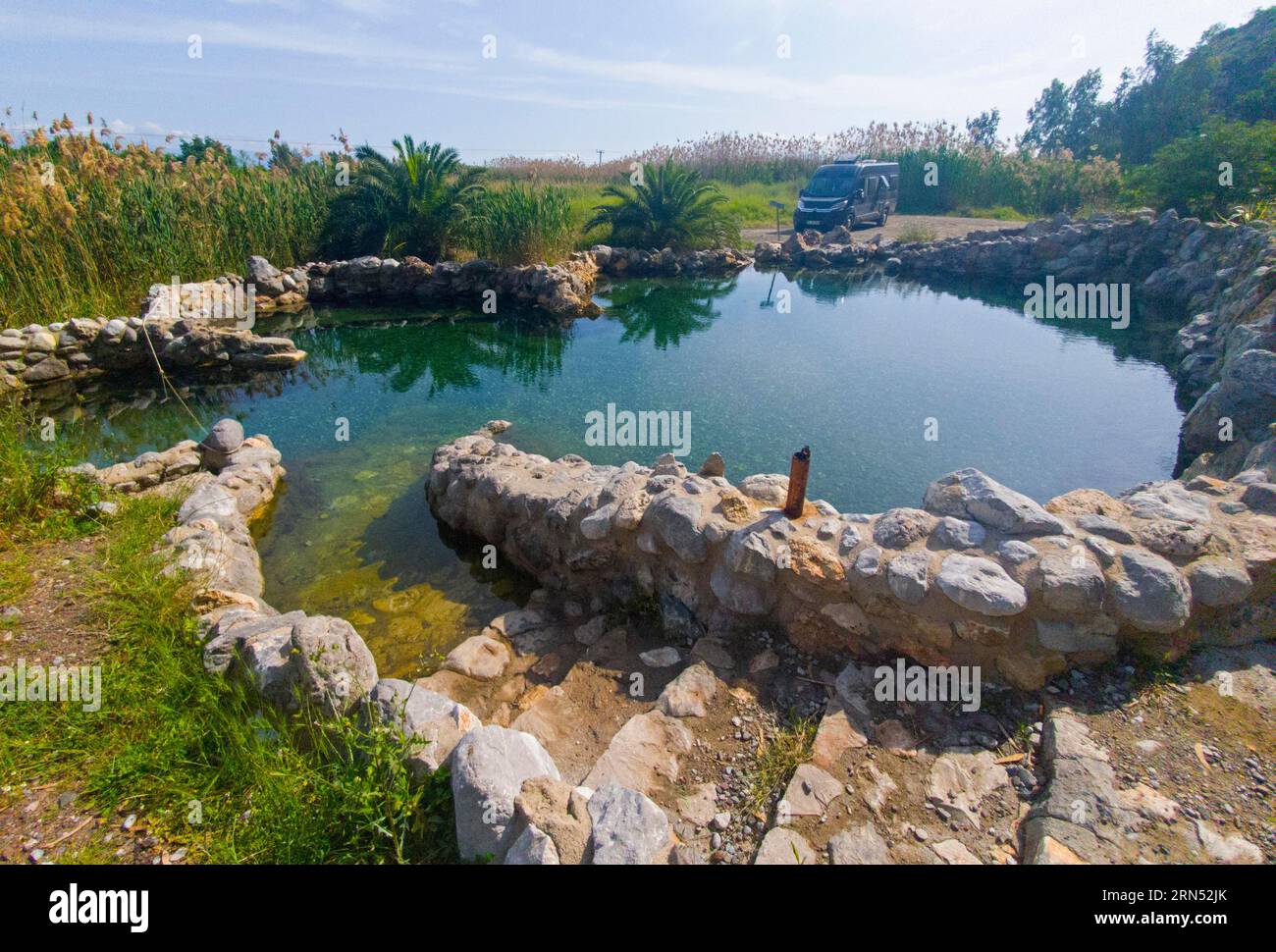 Kuniavitis Thermal Baths, Cosmetic Springs, Kouniaviti, Kamena Vourla, Phthiotis, Central Greece, Greece Stock Photo