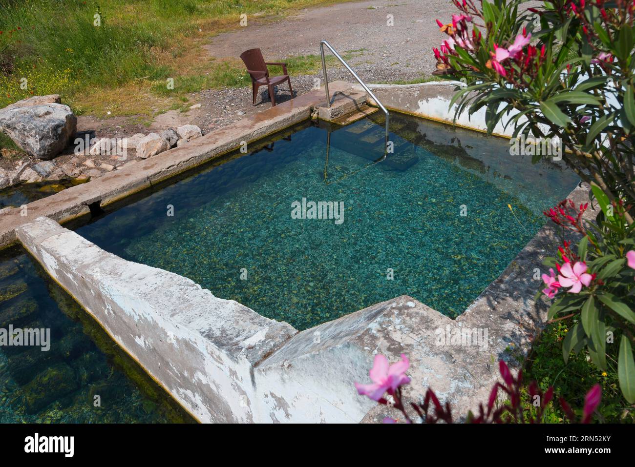 Kuniavitis Thermal Baths, Cosmetic Springs, Kouniaviti, Kamena Vourla, Phthiotis, Central Greece, Greece Stock Photo