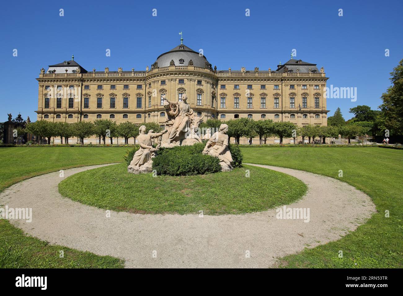 Baroque UNESCO Residence Palace with Court Garden, Wuerzburg, Lower