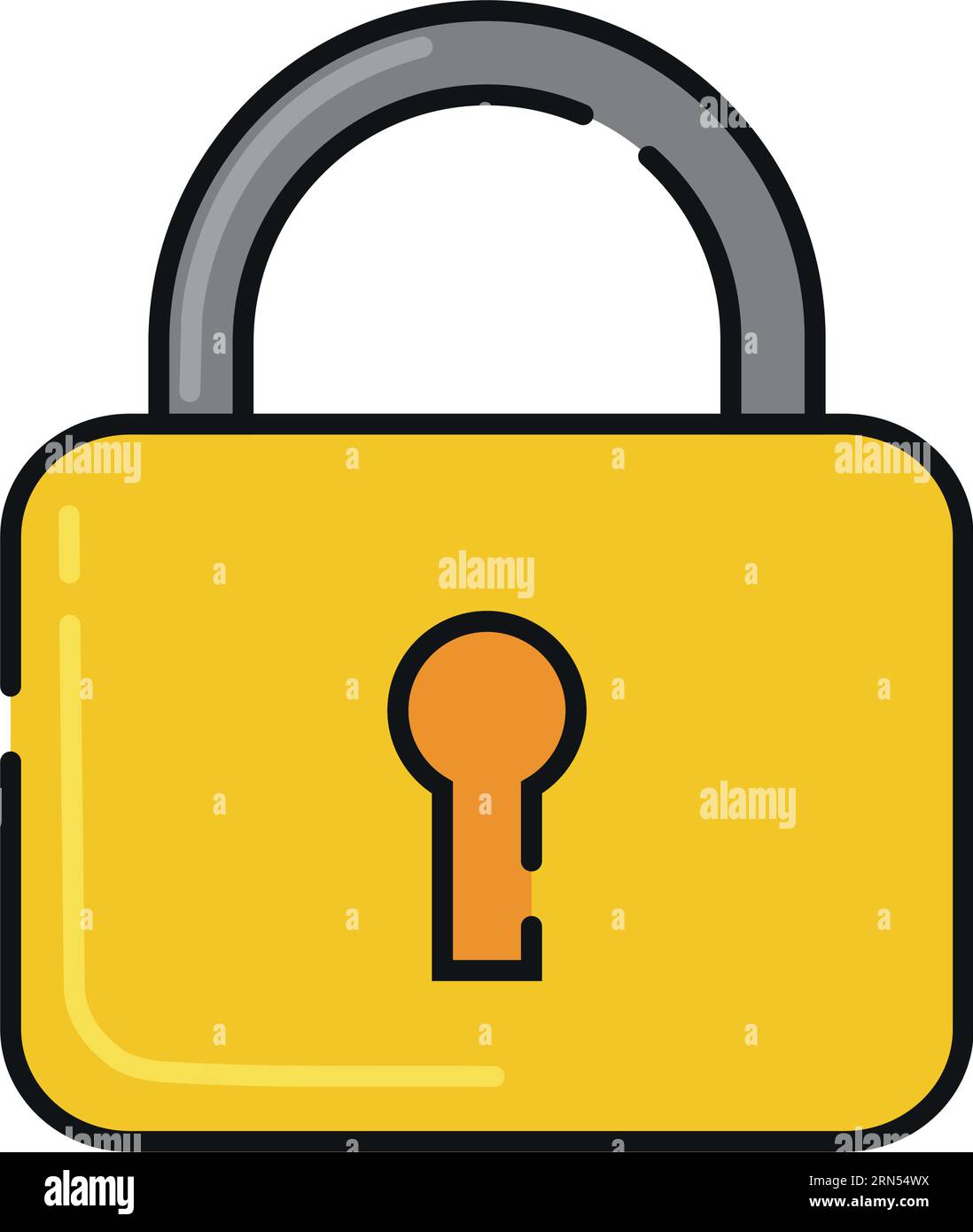 Isolated colored padlock Gaming icon Vector illustration Stock Vector