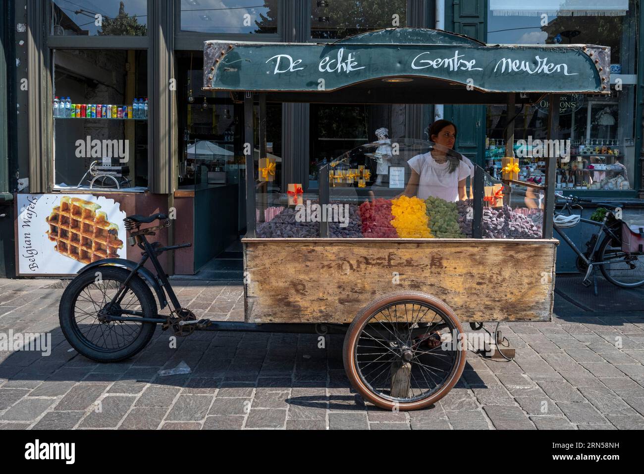 Sales stall with typical sweets, Gentse Neuzen, Ghent, Flanders, Belgium  Stock Photo - Alamy