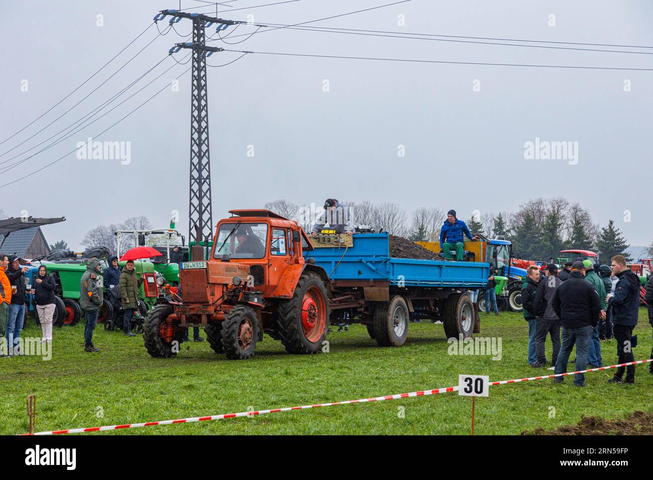 Tractor Pulling Stock Photo