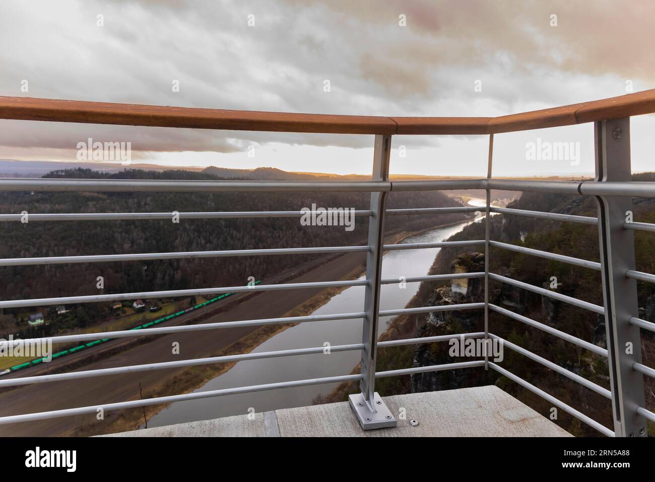 New Bastei viewing platform opened Stock Photo