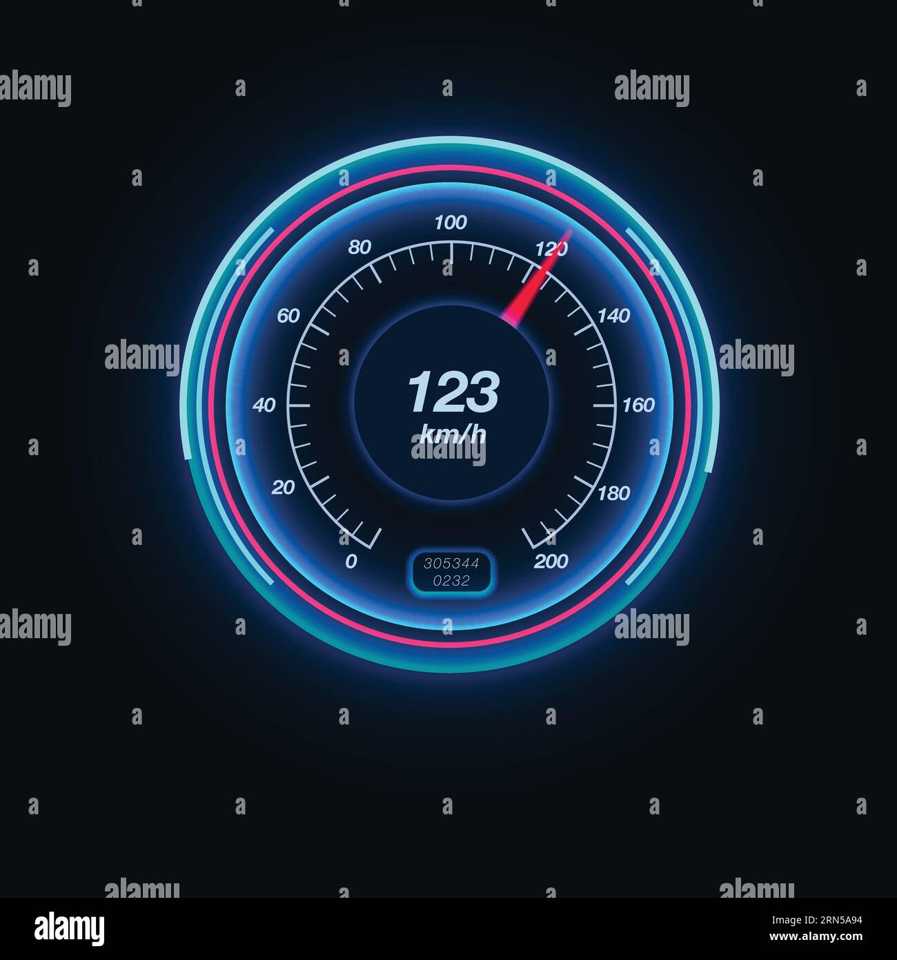 Car speedometer with illumination Stock Vector Image & Art Alamy