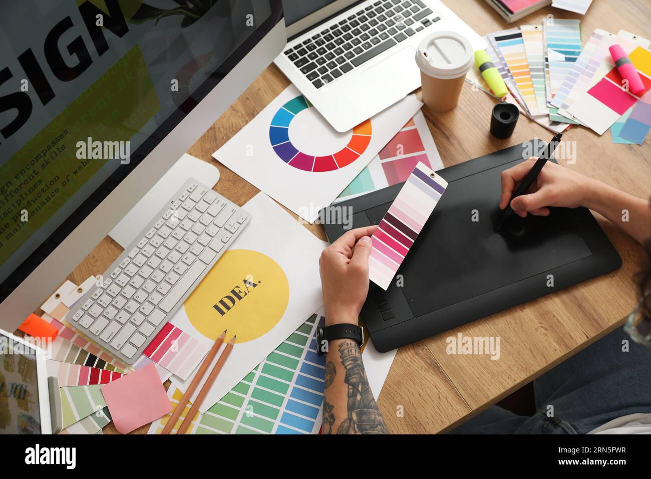 Top view male freelance ux hi-res stock photography and images - Alamy