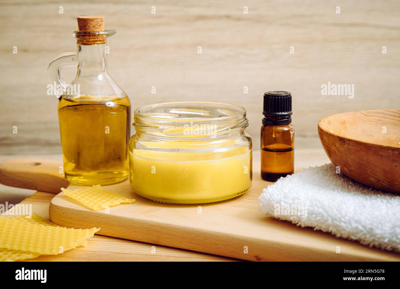Homemade beeswax wood treatment polish, restore natural wood furniture