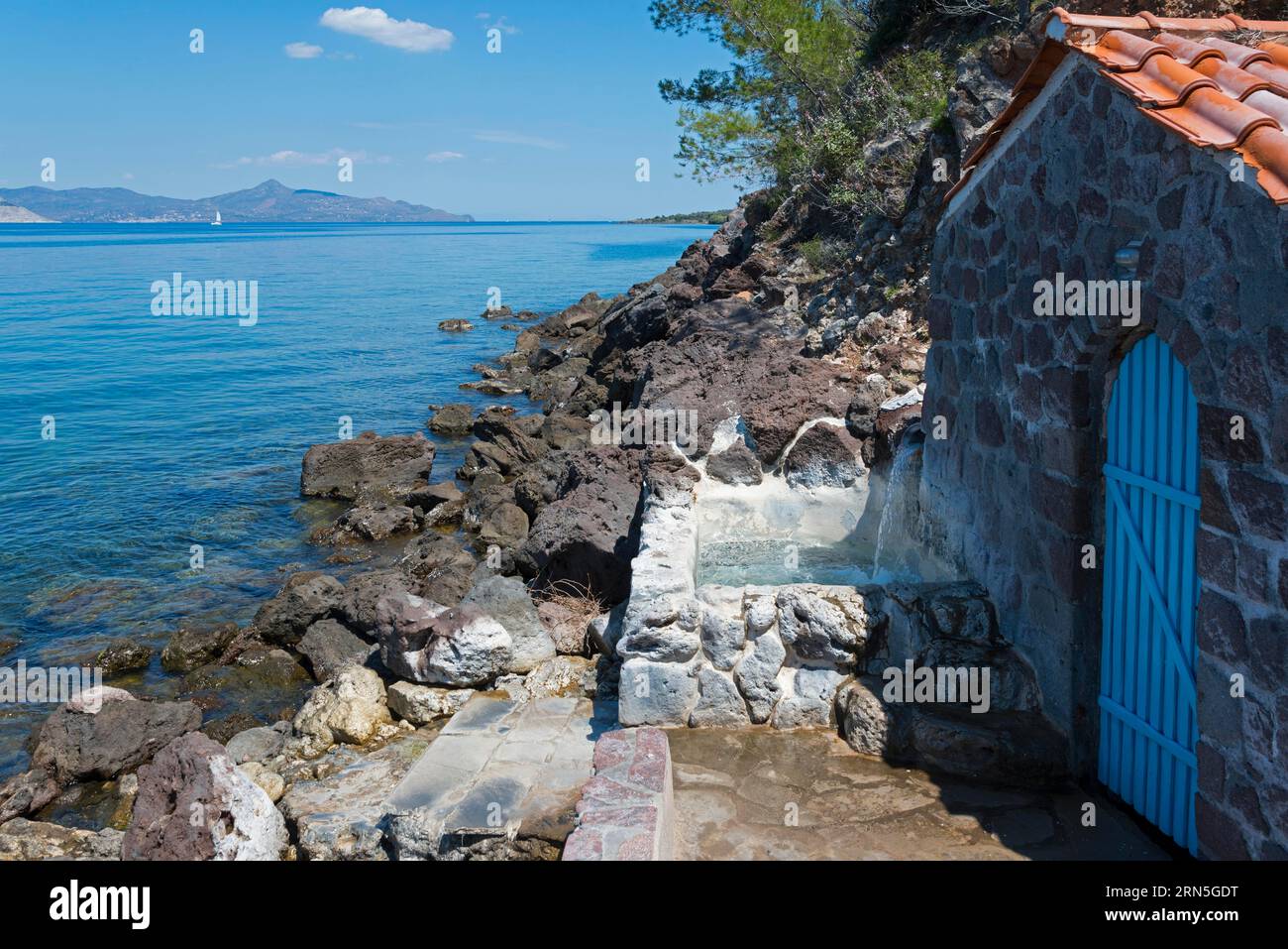 Mini-pool, thermal bath with hydrogen sulphide gases, Pausanias, Agios ...