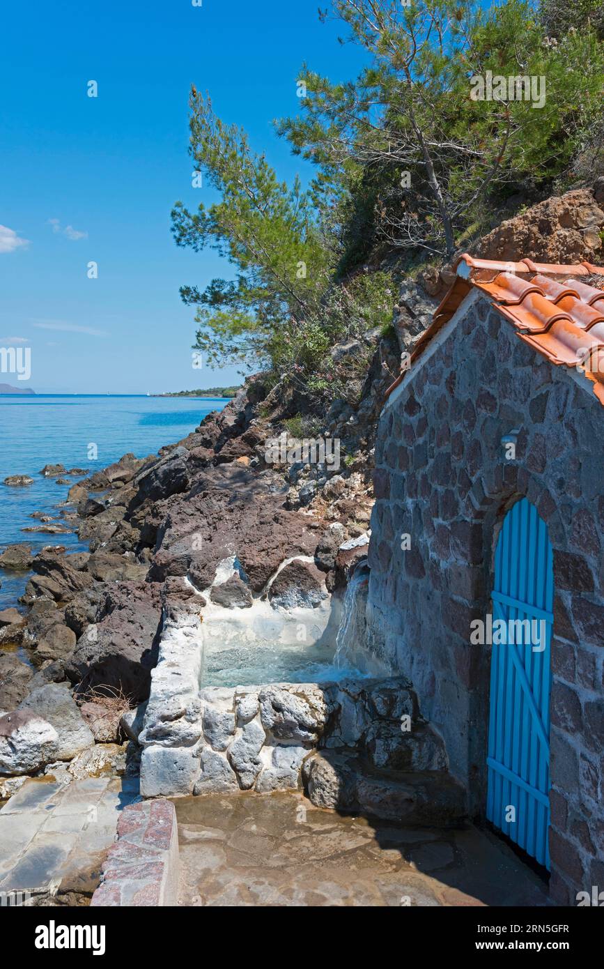 Mini-pool, thermal bath with hydrogen sulphide gases, Pausanias, Agios ...