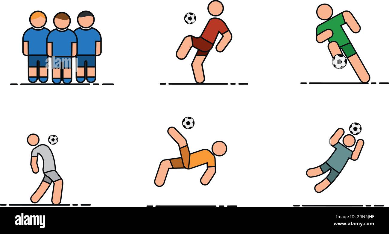 Soccer players vector illustration hi-res stock photography and images ...