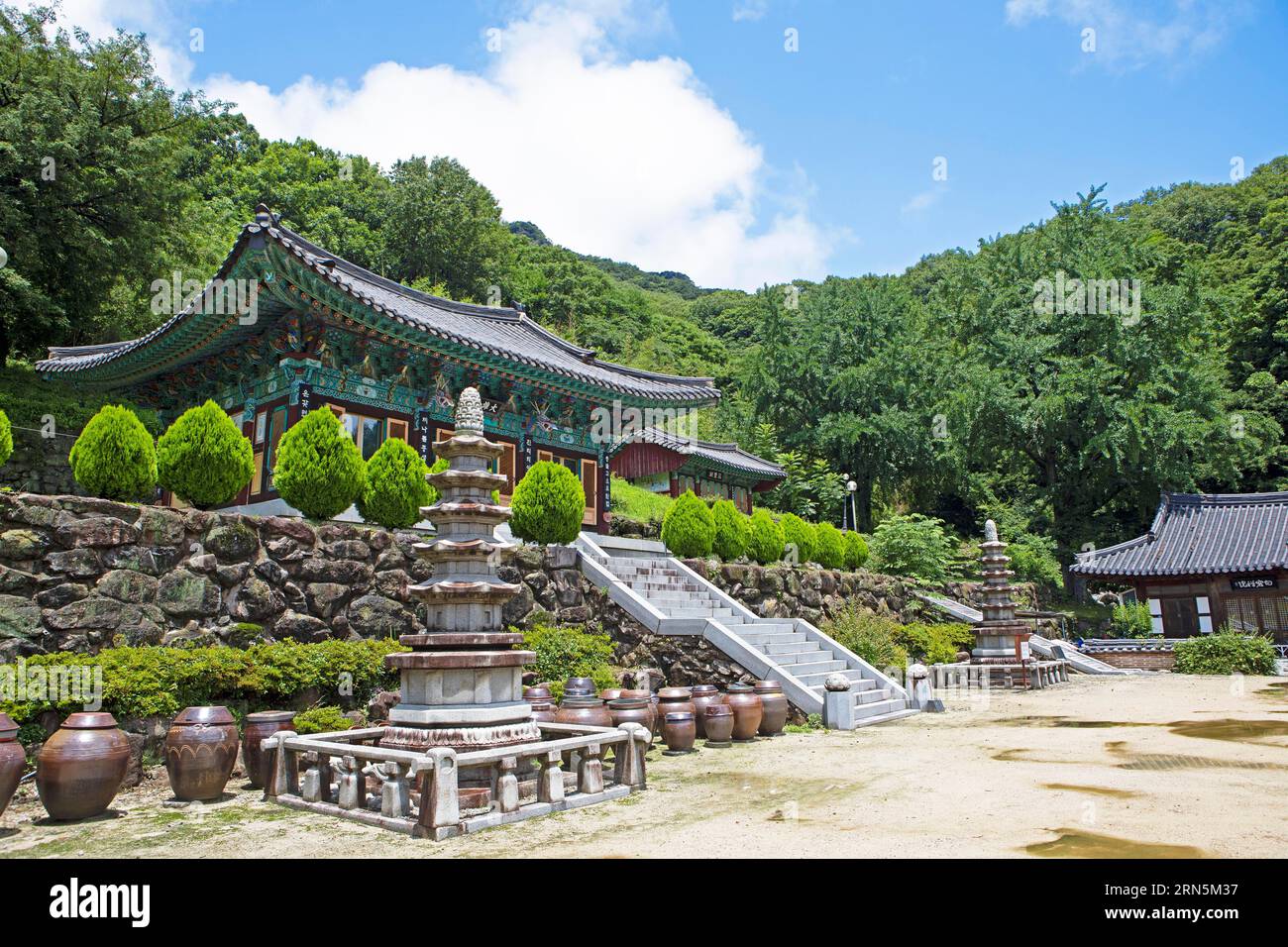 Chunjinam Hermitage at Baekyangsa Temple, main temple of the Jogye Order of Korean Buddhism, Bukha-myeon, Jangseong, South Jeolla Province, South Stock Photo